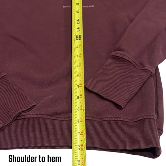 Spiritual Gangster Be The Light Bridget Raglan Pullover Color Washed Wine Size S - Picture 9 of 9